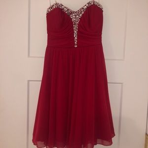 Speechless Red Sparkly Party Dress